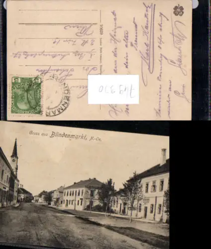 749330 Gruß aus Blindenmarkt bei Amstetten 1910