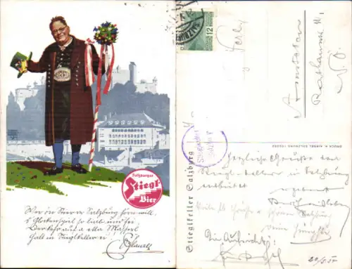 749406 Künstler AK Salzburg Stiegl Stieglkeller Bier