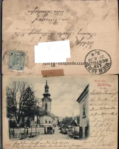 749489 Gruß aus Wien Meidling Straßenansicht gel Nussdorf Villa Bachofen