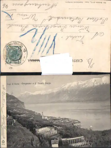 749517 Lago di Garda Gardasee Gargnano Monte Baldo Postvermerk Nachporto pub Brunner 2532