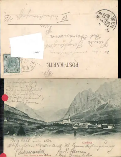 749518 Cortina D`Ampezzo 1900 Dolomiten pub Würthle e Sohn 1022