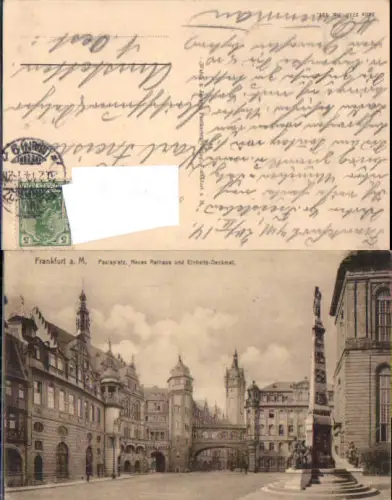 749519 Frankfurt am Main Paulsplatz Neues Rathaus Denkmal