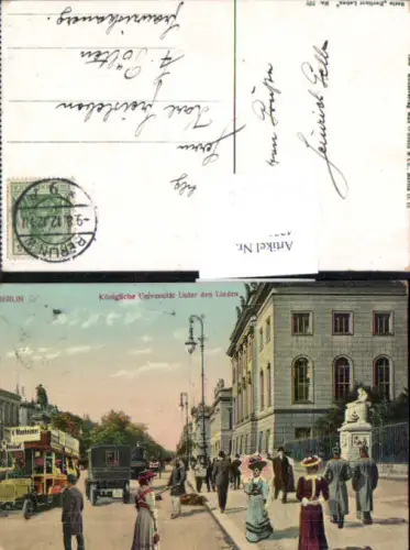 749520 Berlin Königliche Universität Unter den Linden 1912 Serie Berliner Leben 320