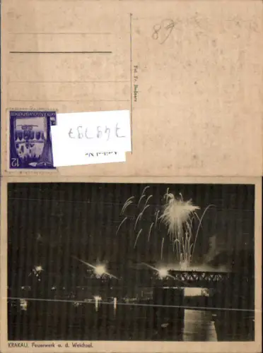 749797 Krakau Krakow Poland Feuerwerk an der Mosel
