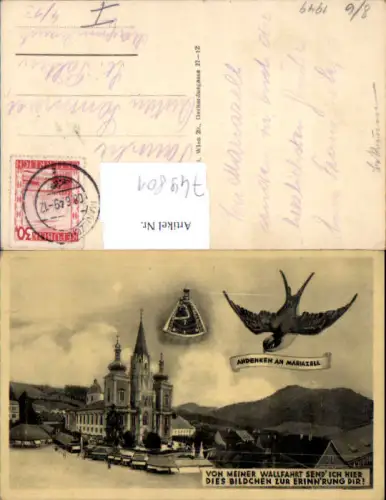 749801 Mariazell Maria Zell m. Vogel Schwalbe Gnadenmutter