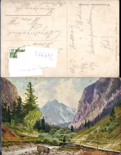 749992 Künstler AK Ramsau Berchtesgaden Wimbachklamm pub Theo Stroefer 882
