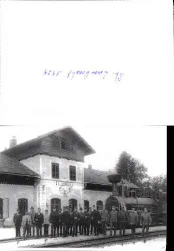 750004 Foto Repro Bahnhof St. Lambrecht Soldaten 1929