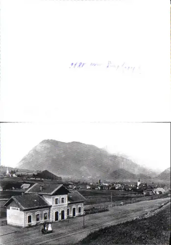 750010 Foto Repro Scheifling Bahnhof 1870 ca.