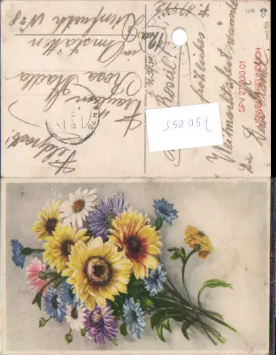 750055 W.K. 2 Feldpost Dingfurth Blumen Ostern Glückwunsch