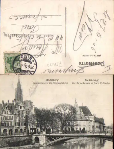 750157 Strasbourg Strassburg Elsass Kaufhausgasse Niklausbrücke Brücke