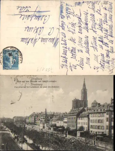 750159 Strasbourg Strassburg Elsass Schiffleutstaden Münster Quai des bateliers