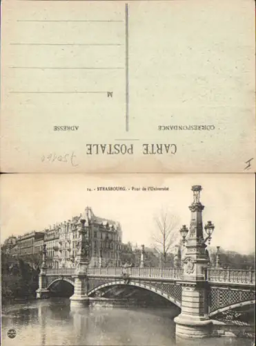 750160 Strasbourg Strassburg Elsass Pont de Universite Universität Brücke