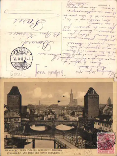 750169 Strasbourg Strassburg Elsass Ponts Couverts Gedeckte Brücke