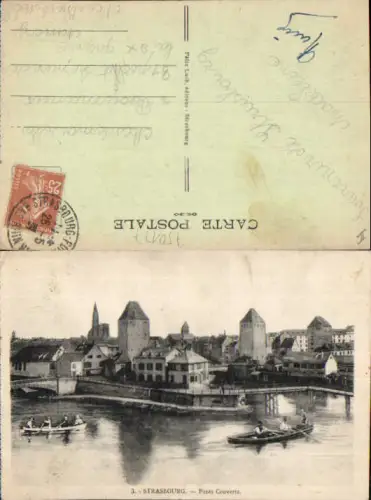 750177 Strasbourg Strassburg Elsass Ponts Couverts Zille Boot