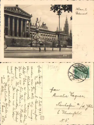 750182 Stempel Wien 110 n. Neuhofen an der Ybbs 1933