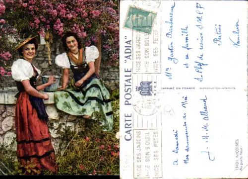 750196 Cote D`Azur French Riviera Nice Nizza Costumes Trachten