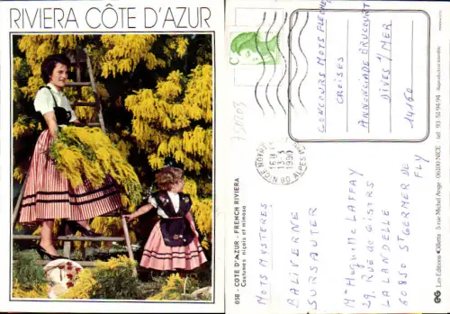 750203 Cote D`Azur French Riviera Nice Nizza Costumes Trachten