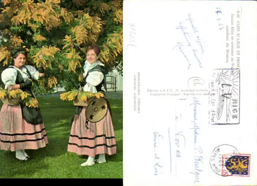 750206 Cote D`Azur French Riviera Nice Nizza Costumes Trachten