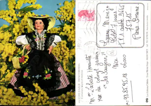 750207 Cote D`Azur French Riviera Nice Nizza Costumes Trachten