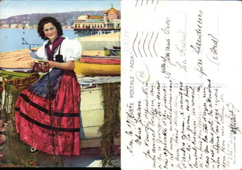 750213 Cote D`Azur French Riviera Nice Nizza Costumes Trachten