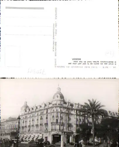 750313 Cote D`Azur French Riviera Nice Nizza Hotel Ruhl Promenade