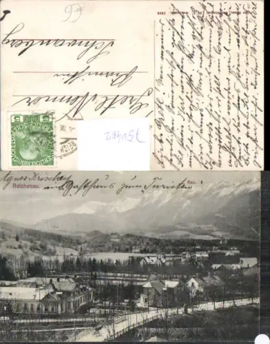 750402 Reichenau an der Rax gel Schwanberg 1909 pub Julius Seiser