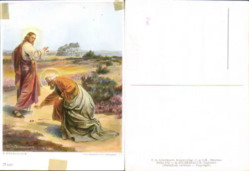 750506 Künstler AK H. Stubenrauch Jesus Legende vom Hufeisen Ackermann 6400