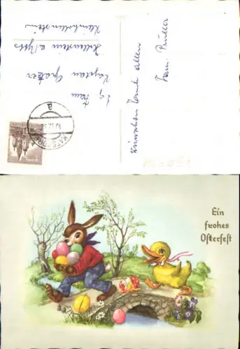 750531 Ostern Osterhase Ostereier vermenschlicht Stp. Katsdorf n. Hollenstein