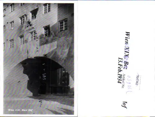 750650 Repro Wien Döbling Marx Hof 1934