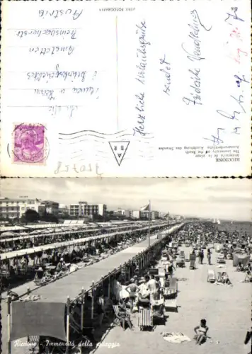 750758 Riccione Immensita della spiaggia Strand Strandleben Rimini