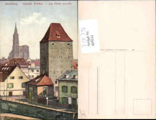 750794 Strassburg Strasbourg Alsace Elsass Gedeckte Brücken