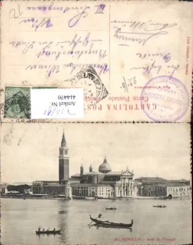 750890 Venezia Venedig Isola San Giorgio Gondel Gondola