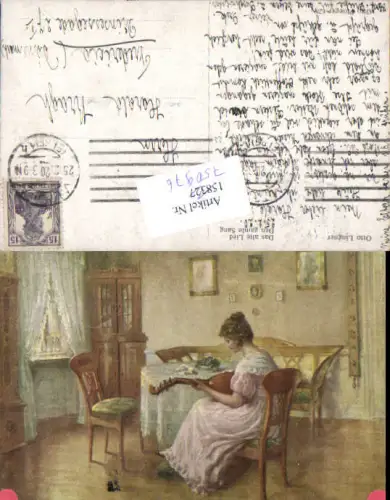 750976 Künstler AK Otto Lingner Das alte Lied Frau Mandoline