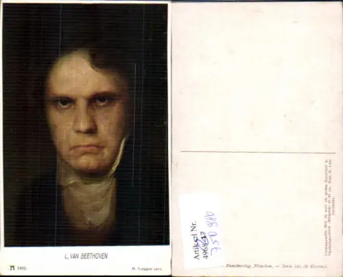 750980 Künstler AK H. Torggler Ludwig van Beethoven Ackermann 1902