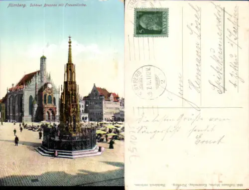 751075 Nürnberg Frauenkirche gel Spitzkunnersdorf Leutersdorf Görlitz Zittau
