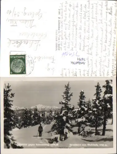 751166 Ausblick g. Schneeberg Tourengeher Ski Stuhleck Spital am Semmering