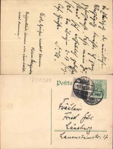 751209 Stempel Soltau Hannover n. Lüneburg 1916 Postkarte Ganzsache