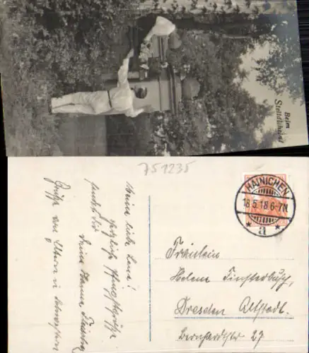 751235 Stempel Hainichen n. Dresden Altstadt 1918
