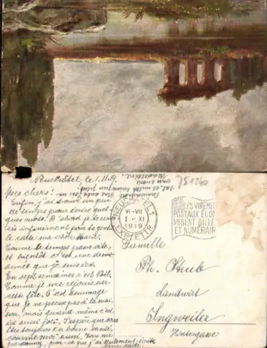 751240 Stempel Neuchatel n. Ingweiler Ingwiller Elsass Bas Rhin