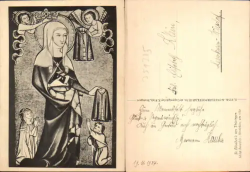 751275 Künstler AK Emil Fink St. Elisabeth v. Thüringen Braunfels Schloss