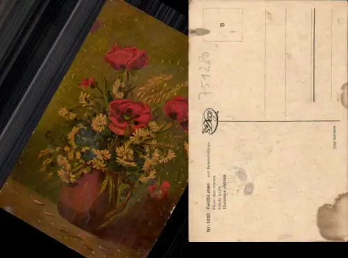 751280 Ölgemälde Degi AK Rammelt-Bürger 1020 Mohn Mohnblumen Klatschmohn Feldblumen