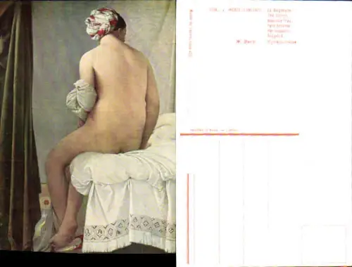 751285 Künstler AK J. Ingres Badende Frau Akt Erotik Rückenakt