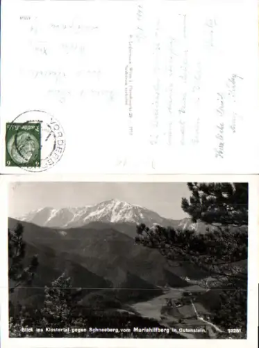 751341 Klostertal Schneeberg Mariahilfberg Gutenstein