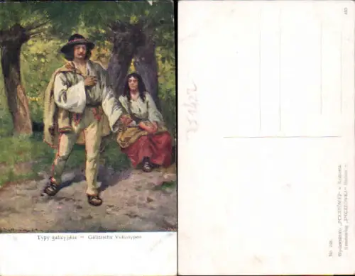 751422 Künstler AK Galizische Volkstypen Typen Galizien Lwow Lemberg