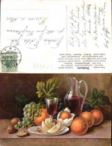751434 Künstler AK Stillleben Früchte Obst Stp. Zeven n. Winsen a. Aller