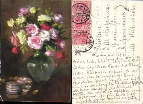 Elly Arnheim Rosen pub Meissner e Buch gel Zitzschewig Radebeul