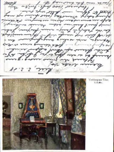 751452 Künstler AK E. Kolbe Verklungene Töne Klavier