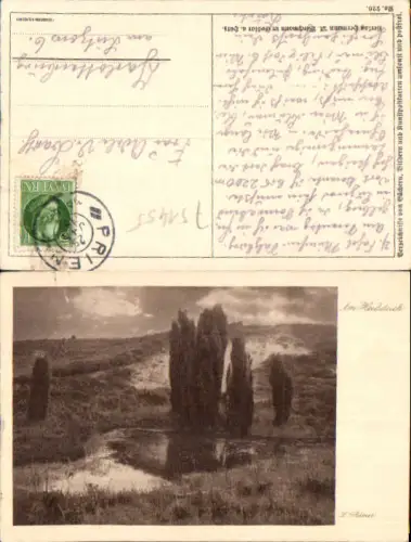 751455 Künstler AK L. Römer Heideteich Stp. Prien pub Wiechmann