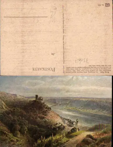751467 Künstler AK N. Astudin Burg Katz St. Goarshausen Rhein Loreley St. Goar
