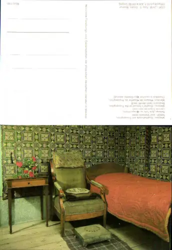 751489 Weimar Goethehaus Goethe Frauenplan Schlafzimmer Bett Stuhl